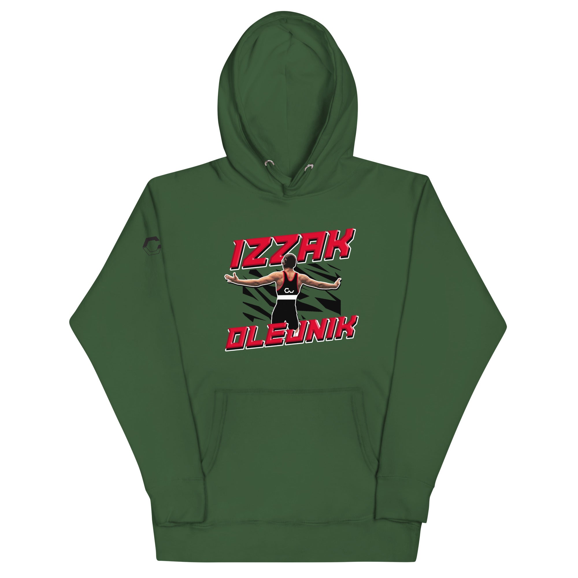 Izzak Olejnik Graphic Adult Unisex Hoodie green Chain Wrestling